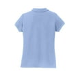 thumbnail image 6 of Port Authority Teen Female Regular Plain Short Sleeves Polo Light Blue Small, 6 of 6