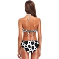 thumbnail image 5 of Dreamtimes Cow Texture Pattern Black White Spot Skin Swimsuits Padded Bikini Sets Sexy Swimwear for Women, XX-Large, 5 of 7
