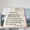 thumbnail image 4 of Gift to My Girlfriend Throw Blankets Anniversary Birthday Gift for Women Men, Husband Romantic Fleece Blanket for Bed Couch, Super Soft Flannel Throw Blankets for Christmas Valentines Mothers Day, 4 of 6