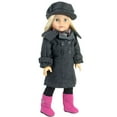 thumbnail image 2 of Sophia's - 18" Doll - Wool Coat, Hat, Plaid Scarf & Pink Boots - Gray, 2 of 5