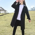 thumbnail image 3 of Favoffer Girls' Double Breasted Coat British Style Belted Trench Fall/Winter Mid-Length Adjustable Cuff Straps Outerwear for Daily Activities Formal Gatherings Big Kids 4-15Y, 3 of 7