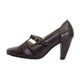 thumbnail image 6 of PEERAGE Isabel Women's Wide Width T-Strap Leather Pumps, 6 of 7
