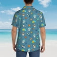 thumbnail image 4 of Susaid Teeth Cosmonaut Print Hawaiian Shirts for Men Women,Hawaiian Summer Short-Sleeve Casual Relaxed-Fit Button-Down,Medium, 4 of 7