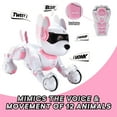 thumbnail image 2 of Top Race Remote Control Robot Dog Toy Touch Edition - Pink, Voice Control, Kids 3-10Y, 2 of 7