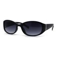 thumbnail image 2 of SA106 Womens Classy 90s Fashion Narrow Oval Plastic Sunglasses Black Smoke, 2 of 4