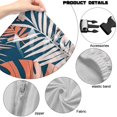 thumbnail image 5 of SEANATIVE Stretchable Gaming Chair Cover with Zipper and 2 Pcs Armrest Covers, Anti-Slip Printed Seat Protector for Gaming Racing Style Chair, Office Home Decor, Tropical Monstera Leaf Orange Blue, 5 of 7