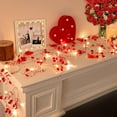 thumbnail image 6 of Jinswick Valentine's Day Decor 10FT 20 LED Garland with Lights Red Heart Lights String Battery Operated, Valentine's Day Lights for Mantle Tree, Romantic Valentines Day Decoration for Home Bedroom, 6 of 7