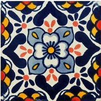 6x6 Vezzano Talavera Mexican Tile, Set of 4 pcs