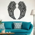 thumbnail image 3 of LAMIRO Pair Metal Wall Art with Led Lights Wall Art Sculpture Decor Cool 3D Shadow, Easy to Hang for Bedroom Living Room Office, 3 of 6