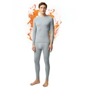 SIORO Dralon Mens Thermal Underwear Breathable Self Heating Wicking Moisture Long Johns Sport Base Layer with Fleece Lined, XX-Large, Grey