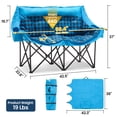 thumbnail image 3 of ABORON Oversized Double Camping Chair, Folding 2 Person Camping Chair Loveseat, Extra-Thick Padded Duo Chair Camping Couch, Portable Double Camp Chair, Lawn Chairs, Camping Bench with Carrying Bag, 3 of 7