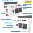 thumbnail image 4 of Tignapoo 300W Car Power Inverter with 4 USB Ports & 2 AC Outlets, DC 12V to AC 220V Converter, Smart LCD Display, White ABS Material, 8 Safety Protections, Compact Design for Multiple Devices, 4 of 6