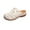 White, variant on Xfvqtps Clogs for Women Mules Slide Closed Toe Clog Bead Decor Hollow out Comfortable Wedge Mule Black