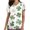 #6 Green, variant on Luxalzxs St. Patrick's Day Scrubs Top, Plus Size Clover Shamrock Print Short Sleeve V-Neck Nursing Uniform with Pockets