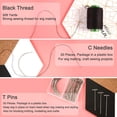 thumbnail image 3 of 70 Pieces Wig Making Pins Needles Set, Wig T Pins and C Curved Needles with 328 Yard Thread for Wig Making, Blocking Knitting, Modelling and Crafts, 3 of 5