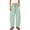 Green, variant on Women's Striped Pants High Waisted Wide Leg Capri Pants Casual Loose Fit Drawstring Elastic Waist Baggy Trousers with Pockets for Summer Daily Vacation