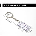 thumbnail image 4 of Goofa Lavender Bicycle Printed Rectangular Metal Keychain Bag Charm Floral Charm for Purse Keys Metal Keyring Gift for Women Accessories, 4 of 7