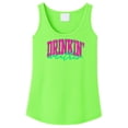 thumbnail image 4 of Drinkin Weather Tank Top for Women Cute Summer Drinking Sleeveless Tee for Adults Neon Green Tank Top XX-Large, 4 of 5