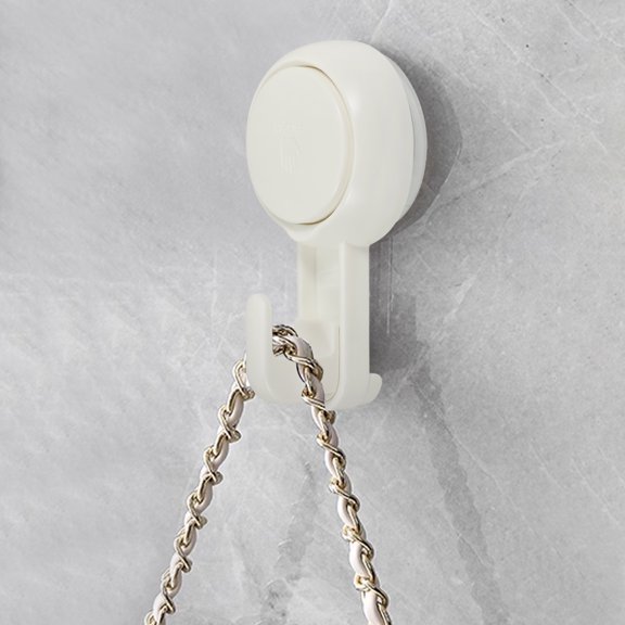 ETEREAUTY Suction Cup Hooks Suction Cup Hook White ABS 2Pcs No Drill Homeowners Use