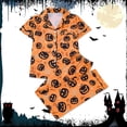 thumbnail image 2 of Muxikeji Clothes Womens Silk Halloween Pajamas,2 Piece Pajama Set Cotton,Women'S Halloween Pajama Set Short Sleeve Long Pants Comfortable Print Loungewear Soft Sleepwear Nightwear Pj, 2 of 9