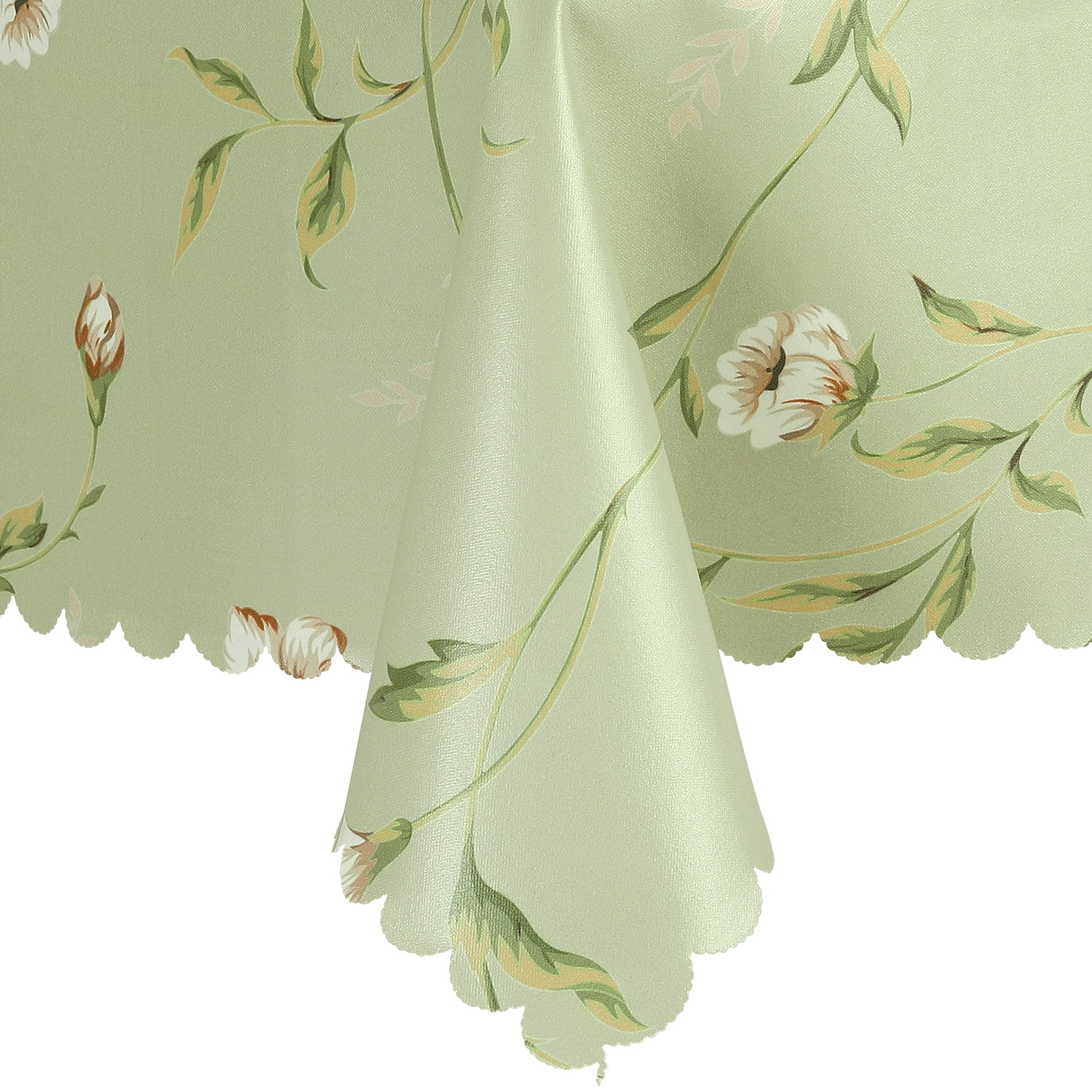 Unique Bargains Rectangle Vinyl Waterproof Oil Spill Proof Wrinkle Resistant Tablecloth Green 51x71 Inch