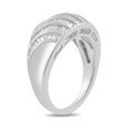 thumbnail image 3 of Jewelili Sterling Silver with 1/2 Cttw Natural White Baguette Shape Diamond Ring, Size 8, 3 of 6
