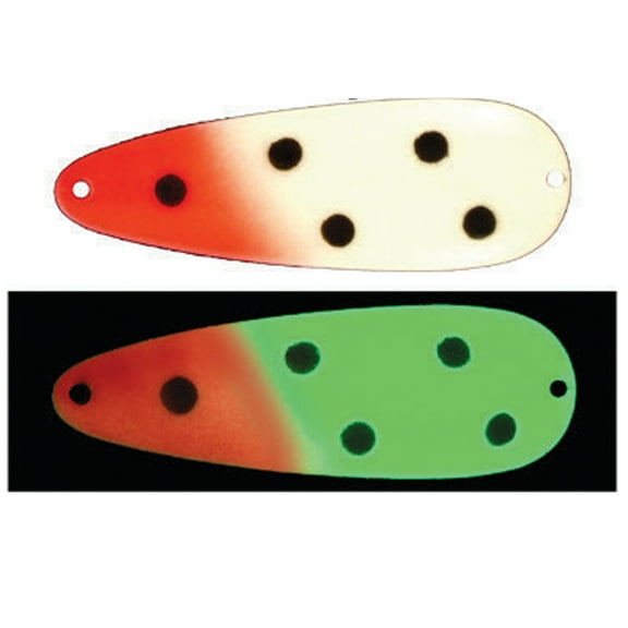 Moonshine Lures, Casting 3/4oz, Glow Bloody Nose
