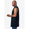 thumbnail image 2 of KingSize Men's Big & Tall Shrink-Less Longer-Length Lightweight Muscle Pocket Tee - 7XL, Black, 2 of 2