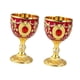thumbnail image 1 of 2 copas de vino con grabado de copas, adornos de boda, recuerdos de fiesta, decoración de aleación oro rojo, 1 of 9