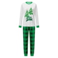 thumbnail image 3 of Family Matching Christmas Pajamas Set Plaid and Letter Holiday Pajamas, 3 of 10