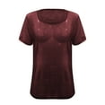 thumbnail image 4 of Ladies Tops and Blouses Womens Solid See Through Long Sleeve Arm Shaper Top Mesh Shirt Blouse Long Sleeve T shirt Women, 4 of 5