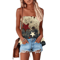 thumbnail image 4 of 4th of July Patriotic Print Tube Tops Women Elastic Trim Strapless Vintage Blouse 250th Anniversary Off The Shoulder Tee, 4 of 5
