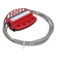thumbnail image 1 of Adjustable 4mm Stainless Steel Cable Lock with Self-Locking Handle & PVC Coating - Impact-Resistant Nylon PC Body for Industrial Equipment Maintenance, Multi-User Lockout Tagout Security, Acid/Alkali, 1 of 6