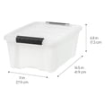 thumbnail image 2 of IRIS USA 13 Qt Storage Bin, Stackable Containers, Tote Organizers with Lids, Pearl, 6 Pack, 2 of 10