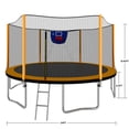 thumbnail image 3 of Ambifirner Advanced Series 14FT Round Outdoor Trampoline with Outer Safety Enclosure, Orange, Adjustable Basketball Hoop 6 W-Legs, 3 of 6