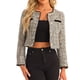 thumbnail image 1 of CHAQUETA DE TWEED PARA MUJER CON CUELLO REDONDO Y CIERRE DE BOTONES DE LARGA MANGA TAMAÑO M COLOR ALBARICOQUE, 1 of 6