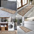 thumbnail image 2 of Orange Geometric Diamond Cross Pattern Kitchen Rug Mat,Kitchen Runner Rugs Non Skid Washable,Decorative Kitchen Floor Mats for Kitchen,Sink,Laundry,17"X47", 2 of 5