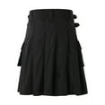 thumbnail image 2 of HOWPAY Kilt for Men Scottish Traditional Highland Casual Utility Kilts with Adjustable Waist and Large Cargo Pockets Loose Fit Pleated Skirt Grey XL, 2 of 9