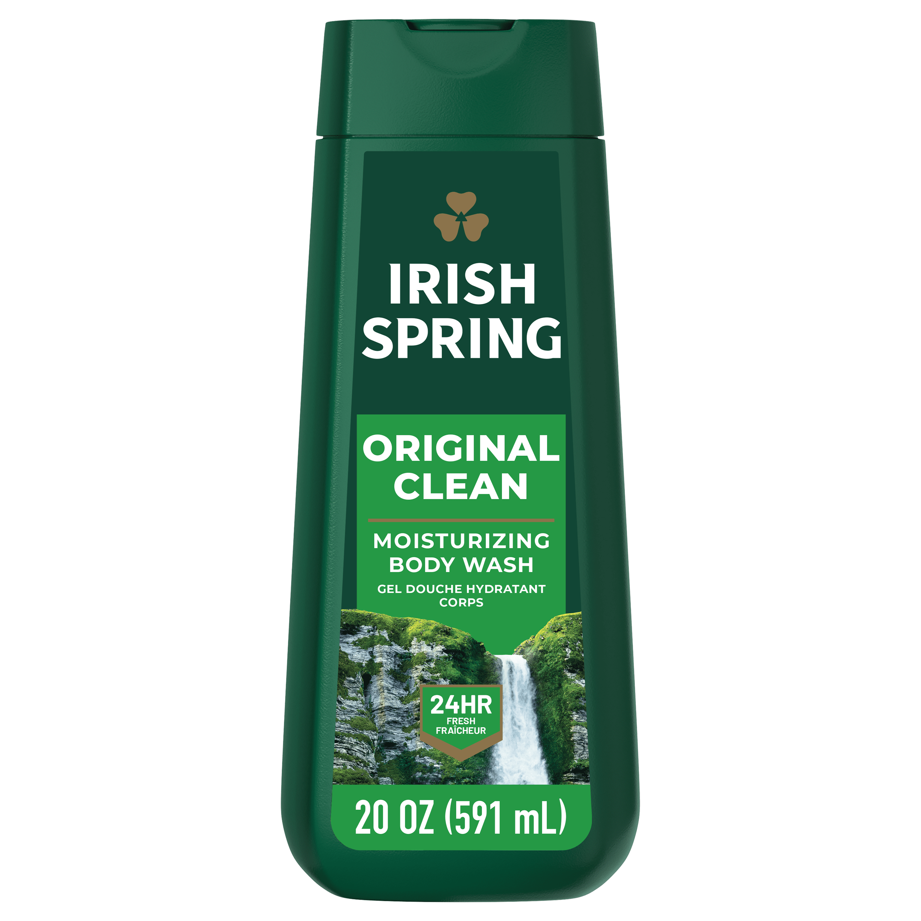 Irish Spring Mens Gel Body Wash, Original Clean Scented Body Wash for Men, 20 oz Bottle