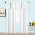 thumbnail image 2 of NICETOWN Short Blackout Valance Curtains, Rod Pocket Scalloped Valance Curtains Thermal Insulated Privacy Window Treatment Tiers for Bedroom Bathroom, Pure White, 52"x18", 2 Panels, 2 of 6