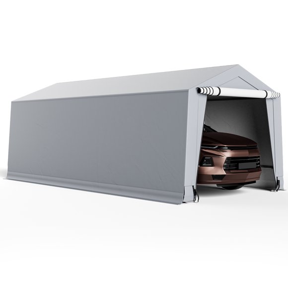 Costway 10.2' X 20.4' Heavy-Duty Carport Car Canopy Shelter Outdoor Portable Garage Door