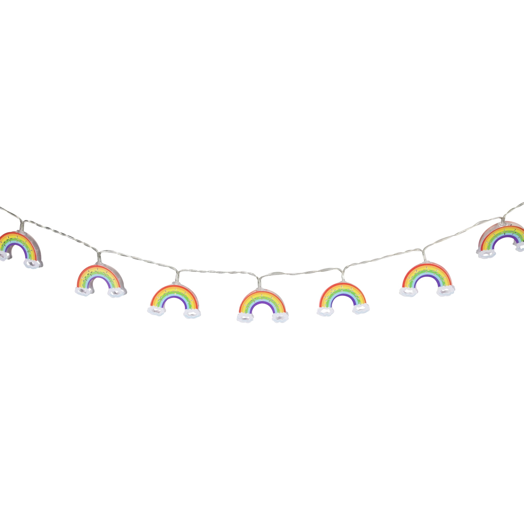 10 Count LED Warm White Rainbow Christmas Lights - 3.25- Foot Clear Wire