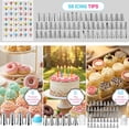thumbnail image 4 of BSHAPPLUS® 452 Pcs Cake Decorating Kit with 360° Rotating Turntable,58 Numbered Piping Tips,Fondant Pen & Chocolate Mold,200 Pastry Bags,Professional Baking Supplies for Cupcake Cookie Cake Beginner, 4 of 9