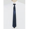 thumbnail image 2 of INSPIRE CHIC Men's Adjustable Zipper Solid Color Business Interview Necktie Dark Blue One Size, 2 of 5