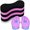 Pink & Black, variant on 3 Pcs Swim Training Pull Buoy Hand Paddles Set Include 1 Buoy 2 Hand Paddles with Adjustable Straps Swim Training Equipment Kit for Adults