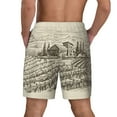 thumbnail image 4 of Balery Vineyard Landscape Mens Swim Trunks Swim Shorts for Men Quick Dry Inseam Beach Shorts with Compression Liner Pocket-Small, 4 of 9