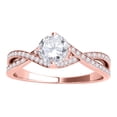 thumbnail image 2 of Aonejewelry 0.75 Carat Diamond Twisted Engangement Ring In 14K Solid Rose Gold, 2 of 4
