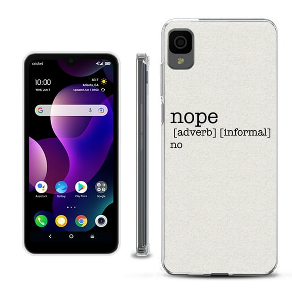 Slim-Fit Gel TPU Phone Case for TCL 30Z / 30 Z / 30 LE, by OneToughShield ® - Dictionary/Nope