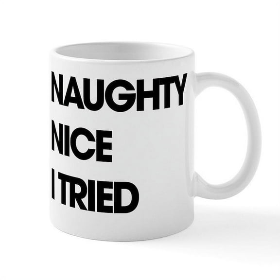 CafePress - Funny Christmas I Tried - 11 oz Ceramic Mug - Novelty Coffee Tea Cup