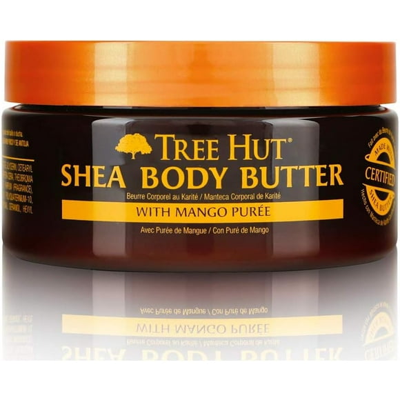 GFDYREE Tree Hut 24 Hour Intense Hydrating Shea Body Butter, Tropical Mango, 7 Ounce